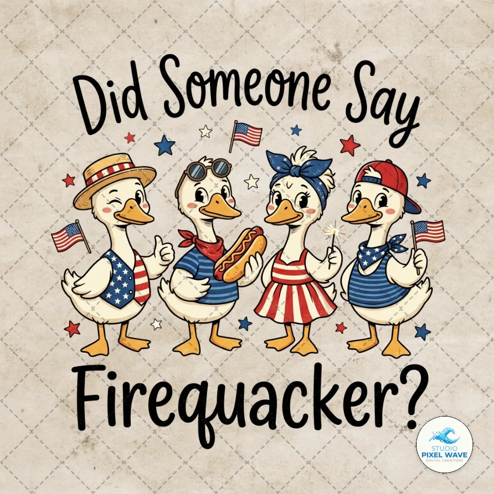 Funny 4th Of July Goose Firequacker Png | Studio Pixel Wave