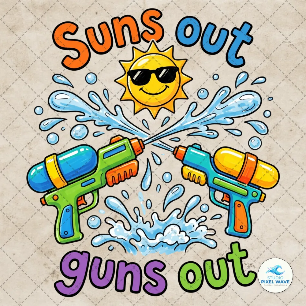 Kids Summer Suns Out Guns Out PNG | Studio Pixel Wave